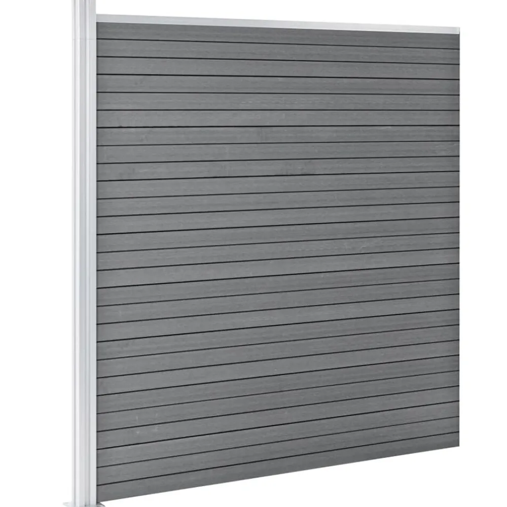 vidaXL Valla de jardín de WPC 353x186 cm Gris Best