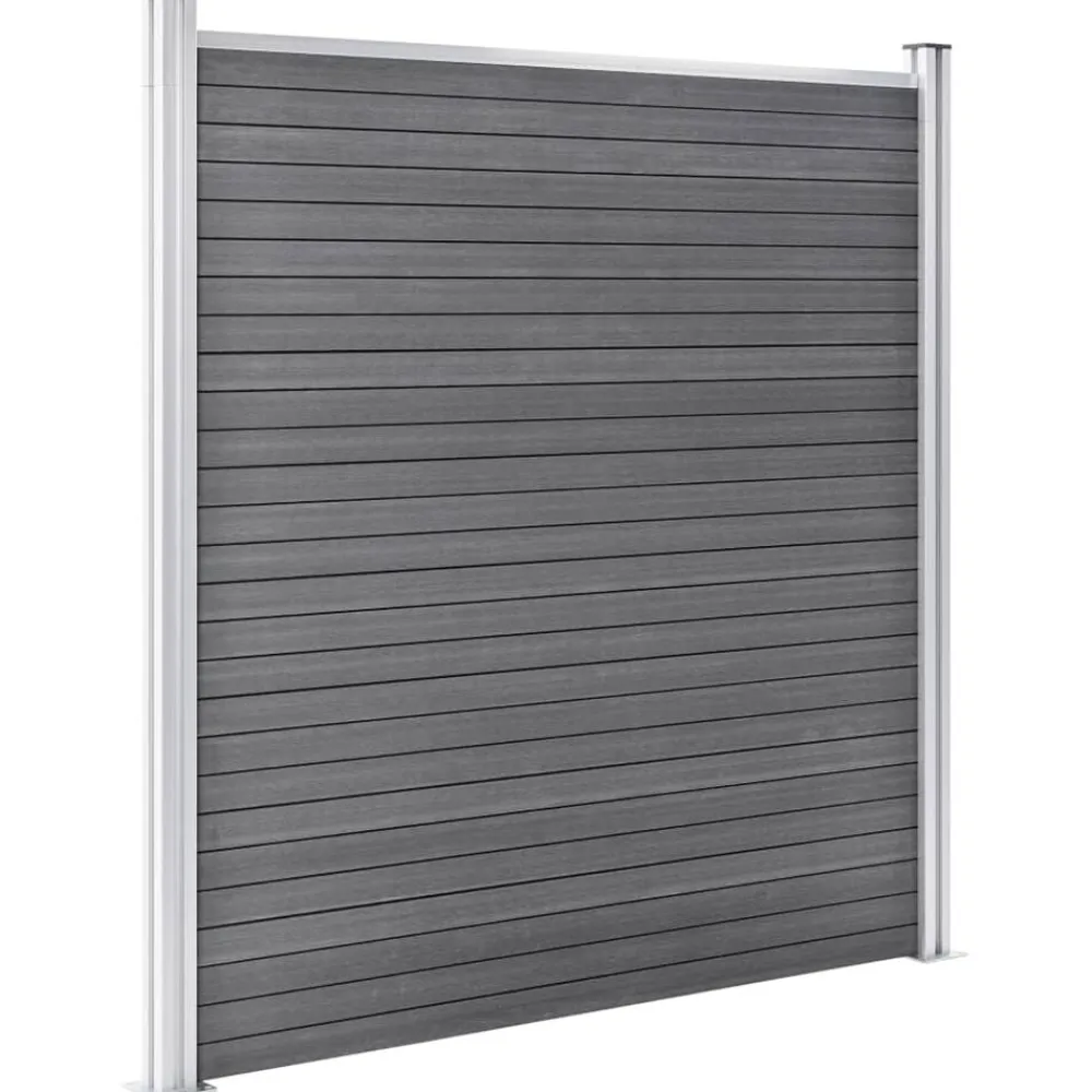 vidaXL Valla de jardín de WPC 353x186 cm Gris Best
