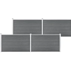 vidaXL Vallas De Jardín-Valla de jardín de WPC 699x106 cm