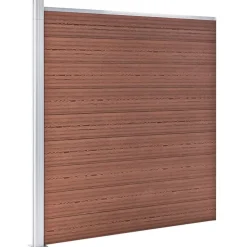 vidaXL Vallas De Jardín-Valla de jardín de WPC marrón 699x186 cm