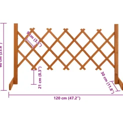 vidaXL Valla de jardín enrejada madera maciza abeto 120x60 cm Naranja
