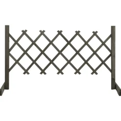 vidaXL Vallas De Jardín-Valla de jardín enrejado madera maciza de abeto 120x60 cm