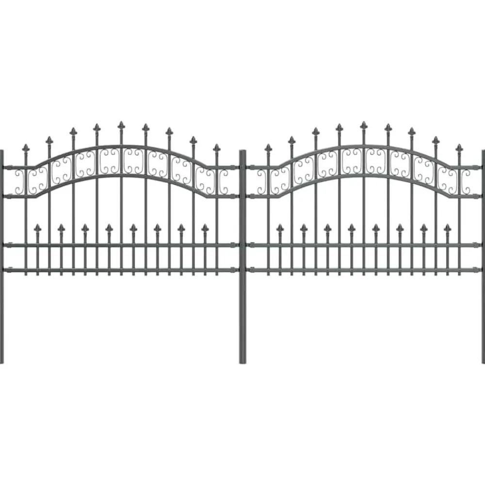 vidaXL Valla de Jardín Kampen 240 x 118 cm Gris Online