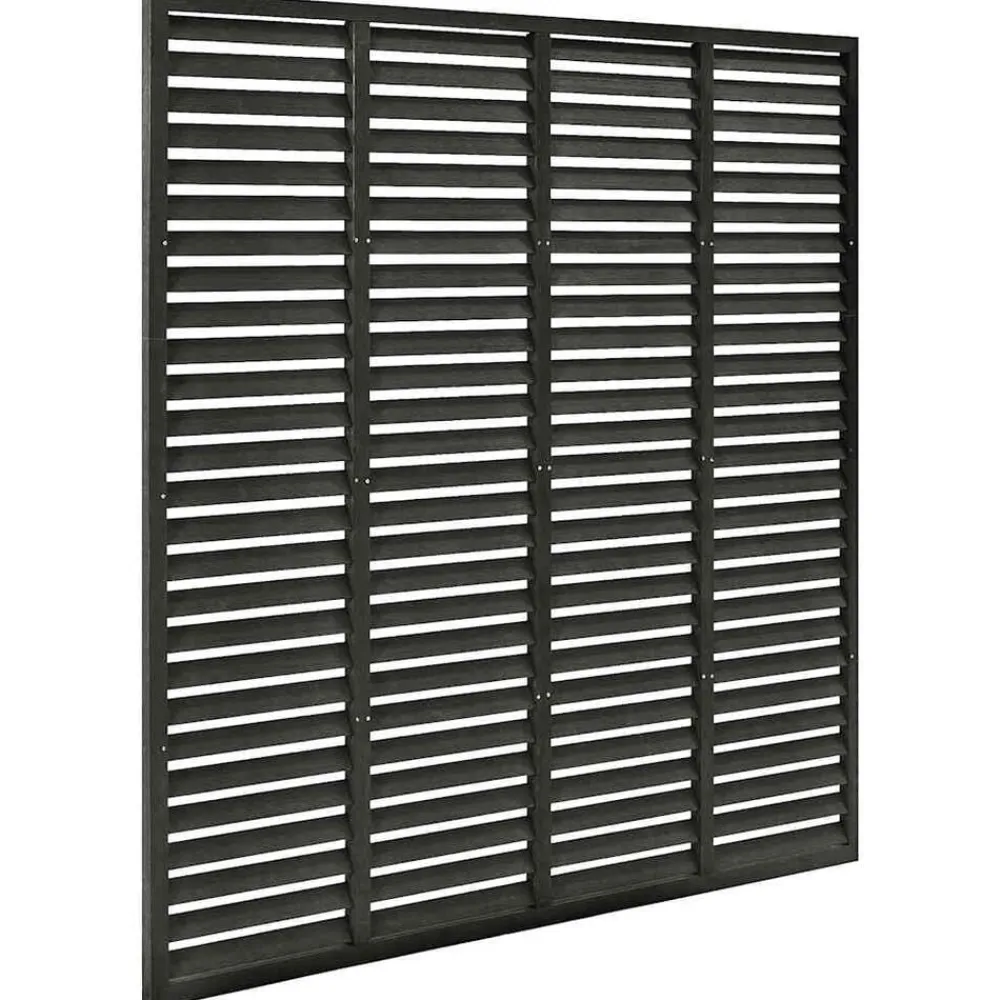 vidaXL Valla de lamas WPC 180x180 cm Gris oscuro Discount