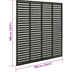 vidaXL Valla de lamas WPC 180x180 cm Gris oscuro Discount