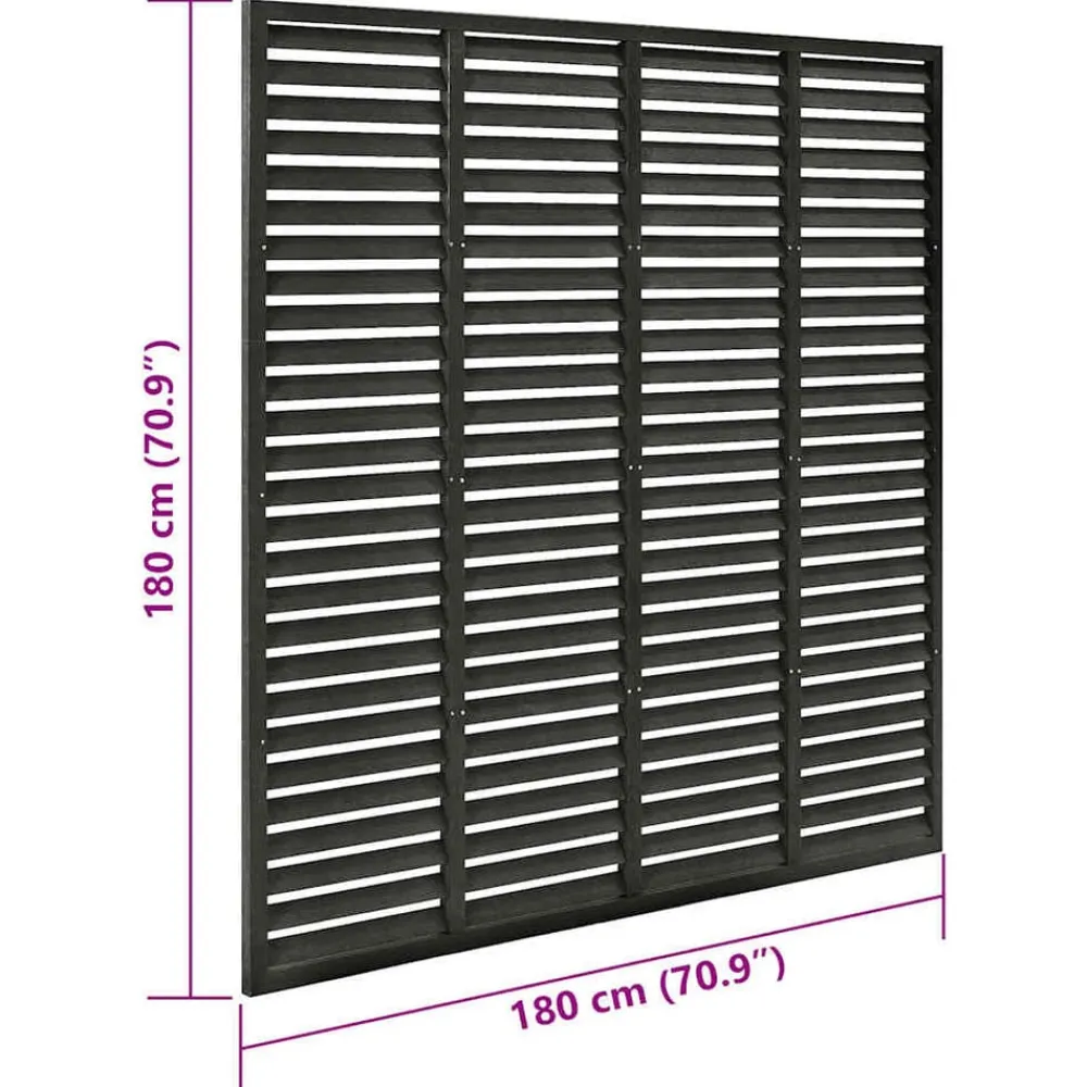vidaXL Valla de lamas WPC 180x180 cm Gris oscuro Discount