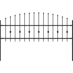 vidaXL Valla de Piquete Asten Negro 200 x 130 cm Sale