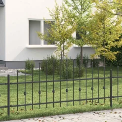 vidaXL Valla de Piquete Asten Negro 200 x 130 cm Sale