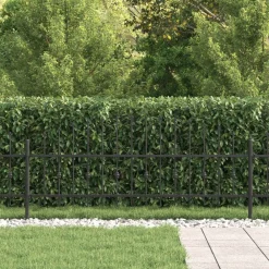 vidaXL Valla de Piquete Asten Negro 200 x 130 cm Sale