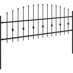 vidaXL Valla de Piquete Asten Negro 200 x 130 cm Sale