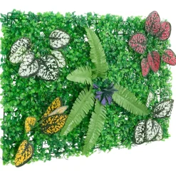 vidaXL Jardín-Valla de plantas artificiales 6 uds verde 40x60 cm