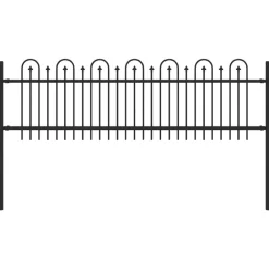 vidaXL Valla en Arco de Púas Dronten Negro 200 x 130 cm New
