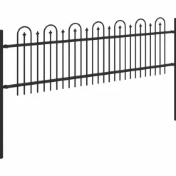 vidaXL Valla en Arco de Púas Dronten Negro 200 x 130 cm New