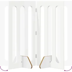 vidaXL Valla plegable para mascotas 2 pcs 100,5 x 38 x 90 cm White Online