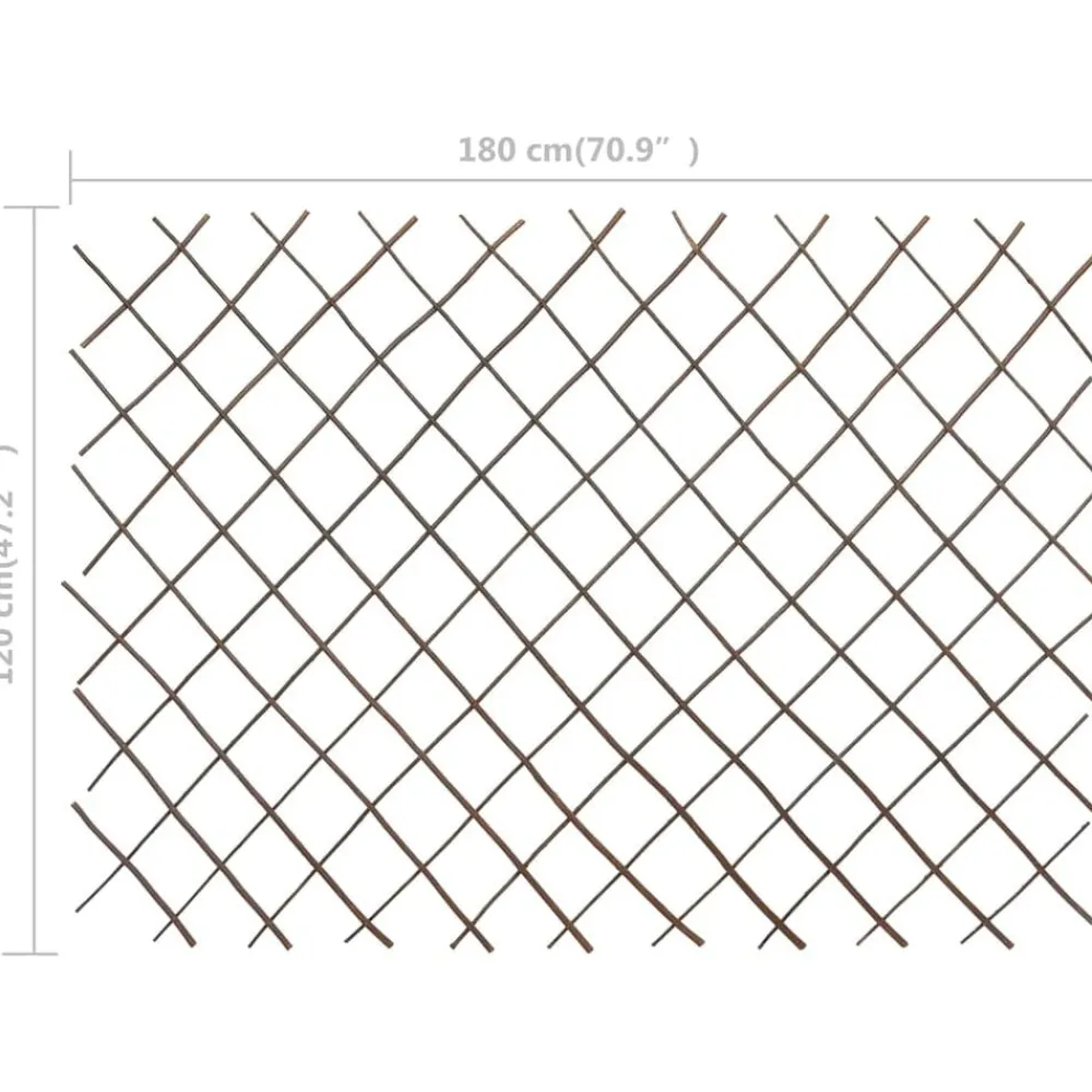 vidaXL Vallas enrejadas de sauce 5 unidades 180x120 cm Online