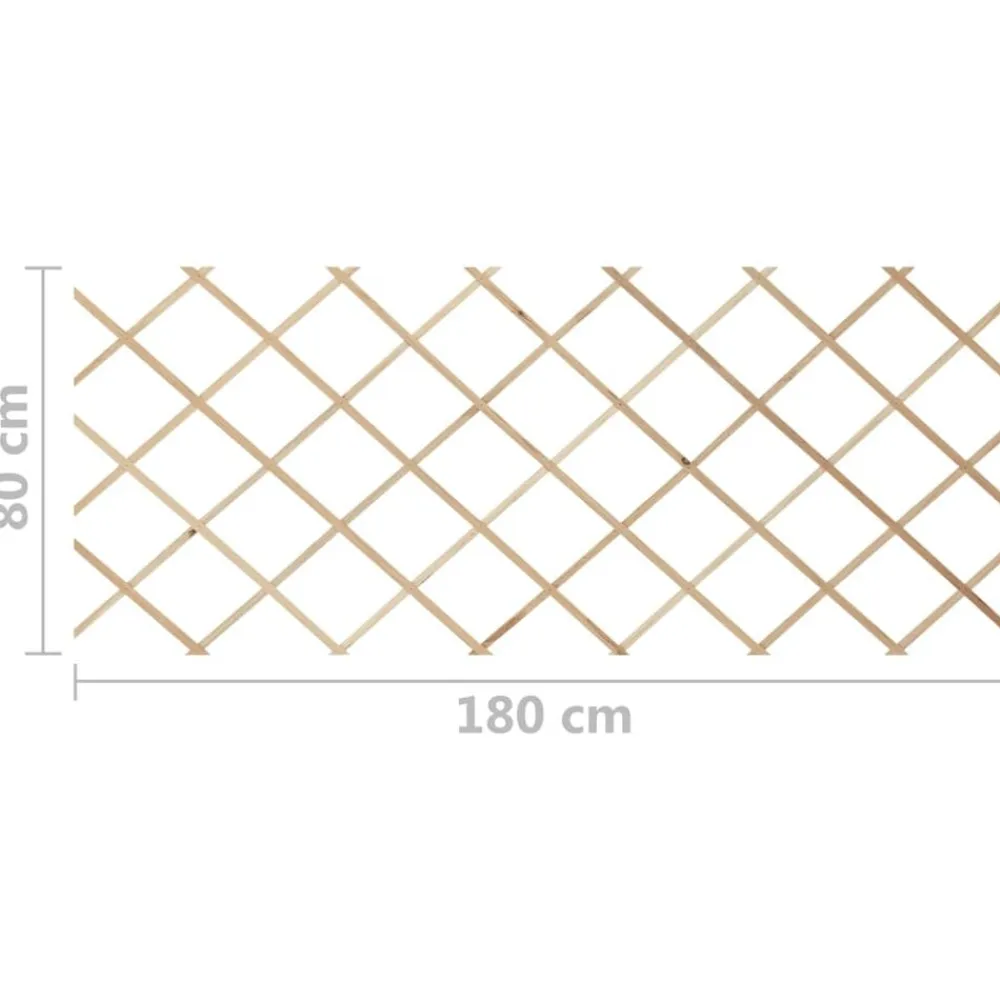 vidaXL Vallas enrejado 5 uds madera maciza de abeto 180x80 cm Marrón Best