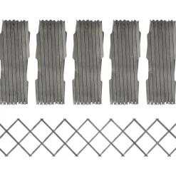 vidaXL Vallas De Jardín-Vallas enrejado 5 uds madera maciza de abeto 180x30 cm