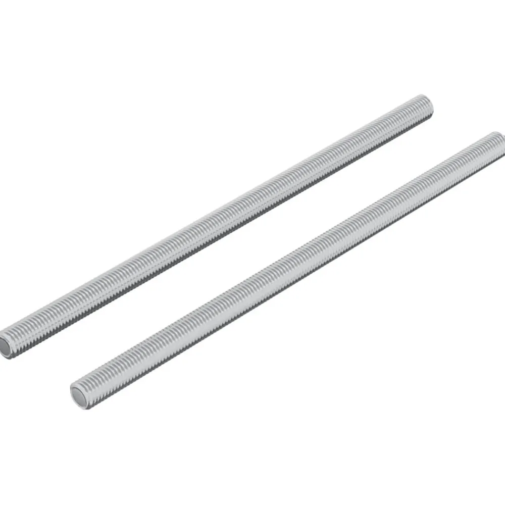 vidaXL Accesorios De Bricolaje-Varilla Roscada 2 pcs Plateado 6 x 120 mm Acero
