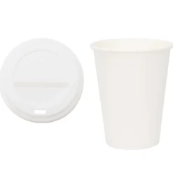 vidaXL Vasos de café de papel con tapa 1000 uds 12oz 300ml Clearance