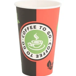vidaXL Restauración-Vasos de café de papel con tapa 1000 uds 16oz 400ml