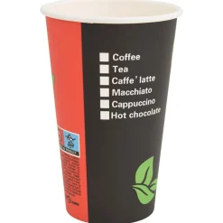vidaXL Restauración-Vasos de café de papel con tapa 1000 uds 16oz 400ml