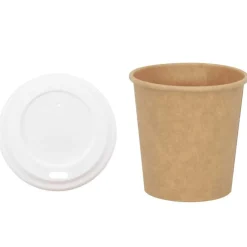 vidaXL Vasos de café de papel con tapa 1000 uds 4oz 100ml Outlet