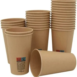 vidaXL Vasos de café de papel con tapa 1000 uds 16oz 400ml New