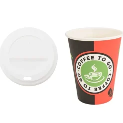 vidaXL Restauración-Vasos de café de papel con tapa 1000 uds 4oz 100ml