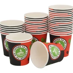 vidaXL Restauración-Vasos de café de papel con tapa 1000 uds 4oz 120ml