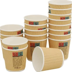 vidaXL Vasos de café de papel con tapa 1000 uds 4oz 100ml New