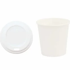 vidaXL Restauración-Vasos de café de papel con tapa 1000 uds 4oz 100ml