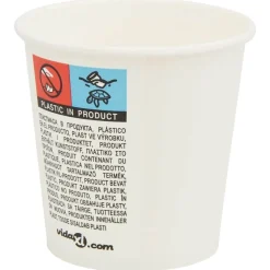 vidaXL Restauración-Vasos de café de papel con tapa 1000 uds 4oz 100ml