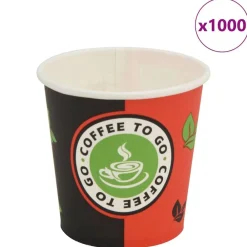 vidaXL Vasos desechables para café 1000 unidades papel 120 ml 4 oz Best