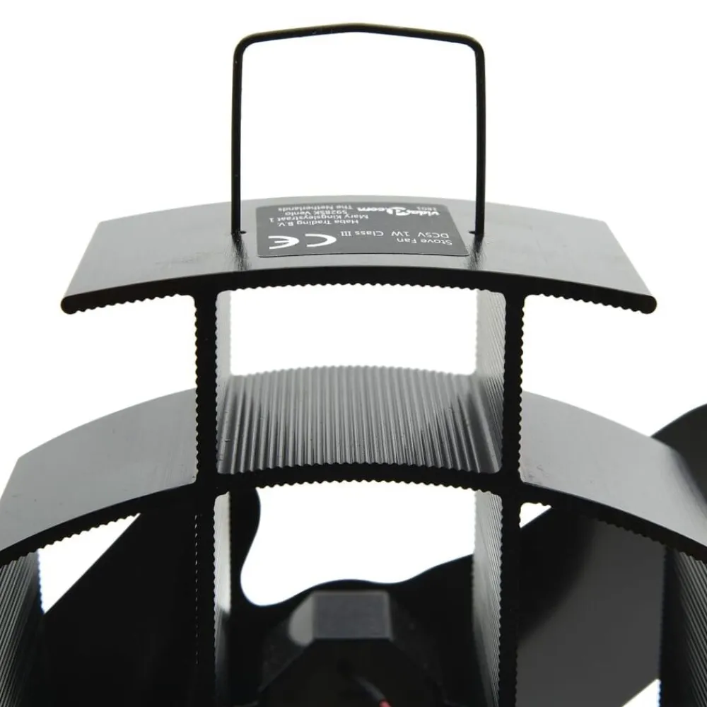 vidaXL Accesorios Para Hornos De Leña Y Chimeneas-Ventilador de estufa accionado por calor 2 aspas negro