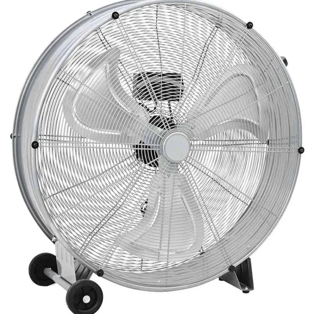 vidaXL Electrodomésticos-Ventilador de tambor Plateado 79 x 37 x 82 cm Aluminio