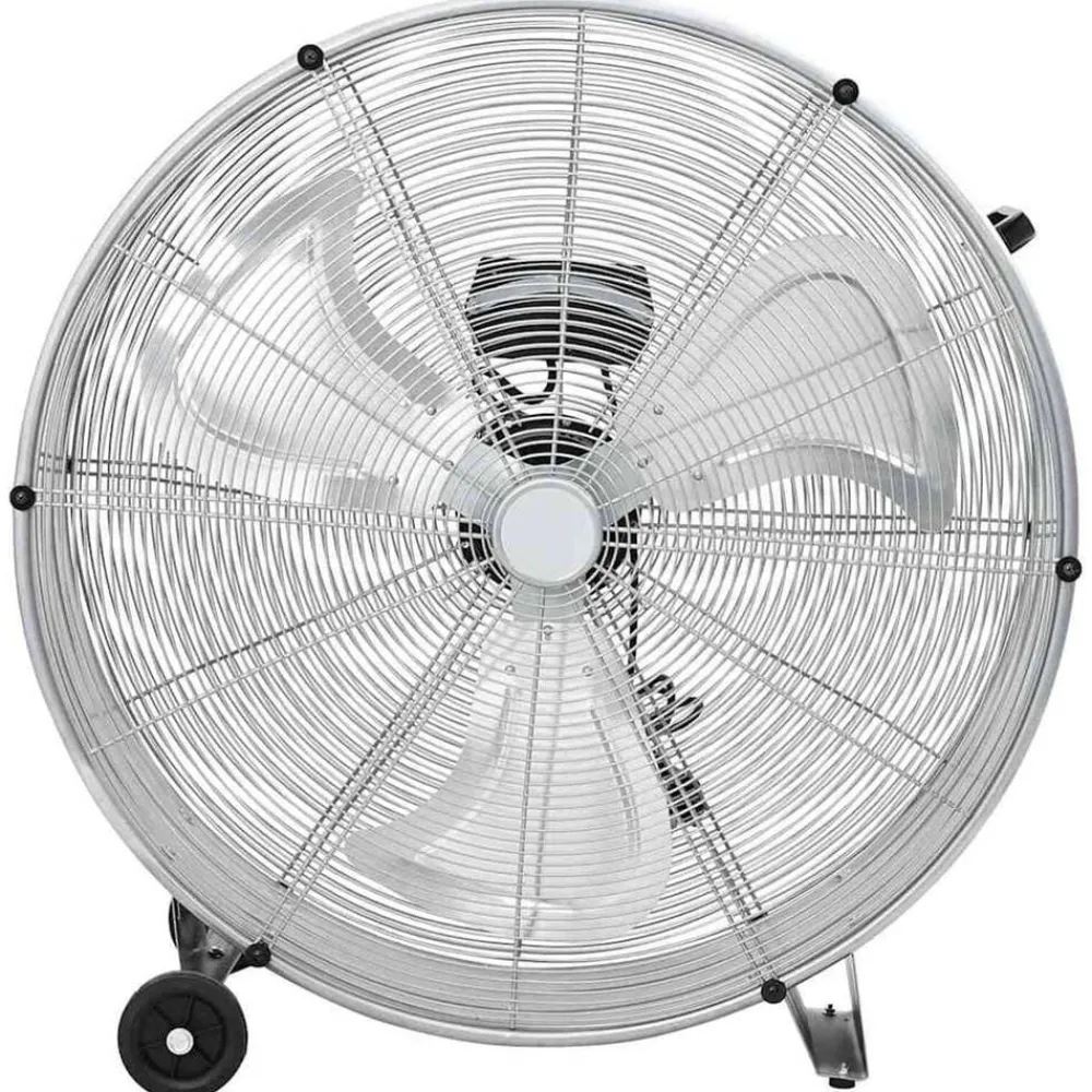 vidaXL Electrodomésticos-Ventilador de tambor Plateado 79 x 37 x 82 cm Aluminio