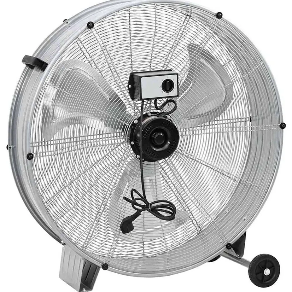 vidaXL Electrodomésticos-Ventilador de tambor Plateado 79 x 37 x 82 cm Aluminio