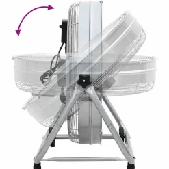 vidaXL Ventilador de tambor Plateado 73 x 42 x 70 cm Aluminio Outlet