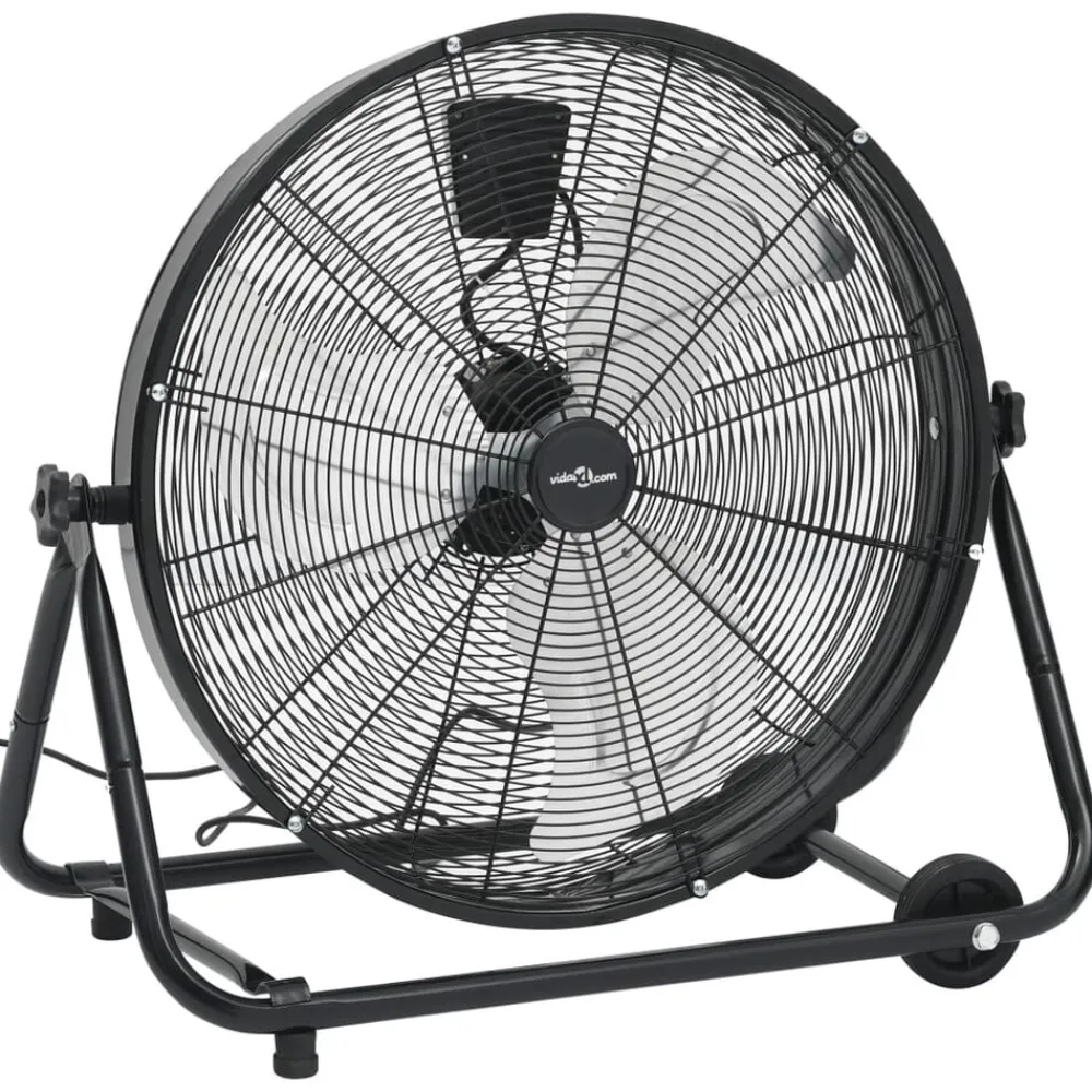vidaXL Ventilador de tambor industrial negro 60 cm 172,5 W