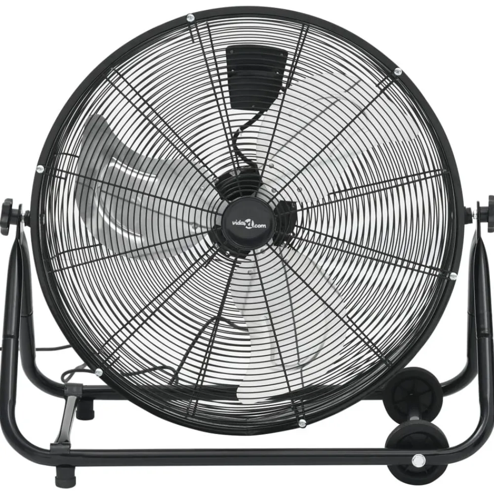 vidaXL Ventilador de tambor industrial negro 60 cm 172,5 W