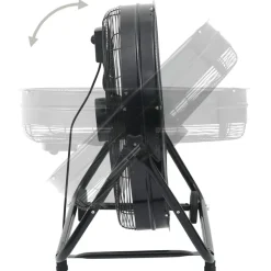 vidaXL Ventilador de tambor industrial negro 60 cm 172,5 W