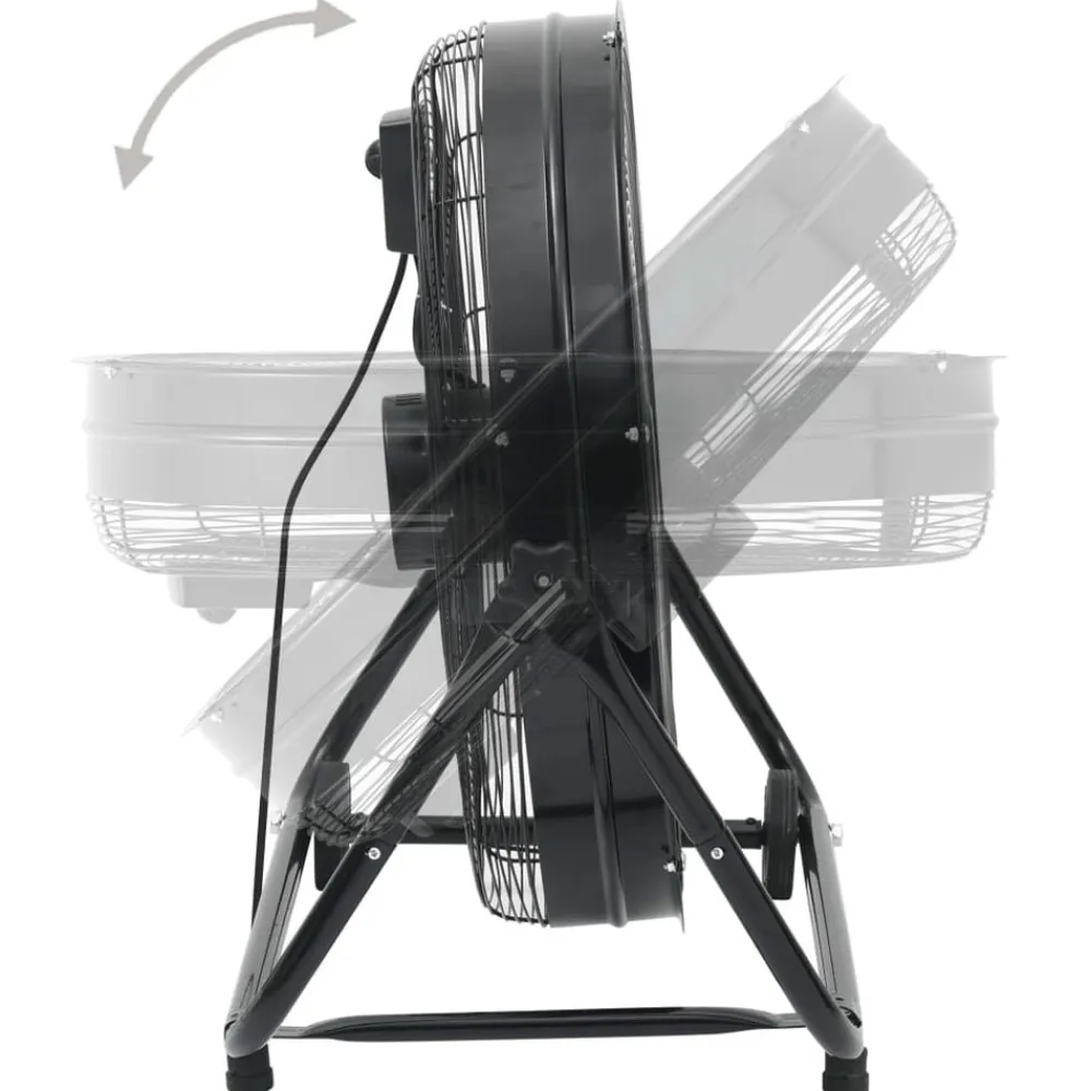 vidaXL Ventilador de tambor industrial negro 60 cm 172,5 W
