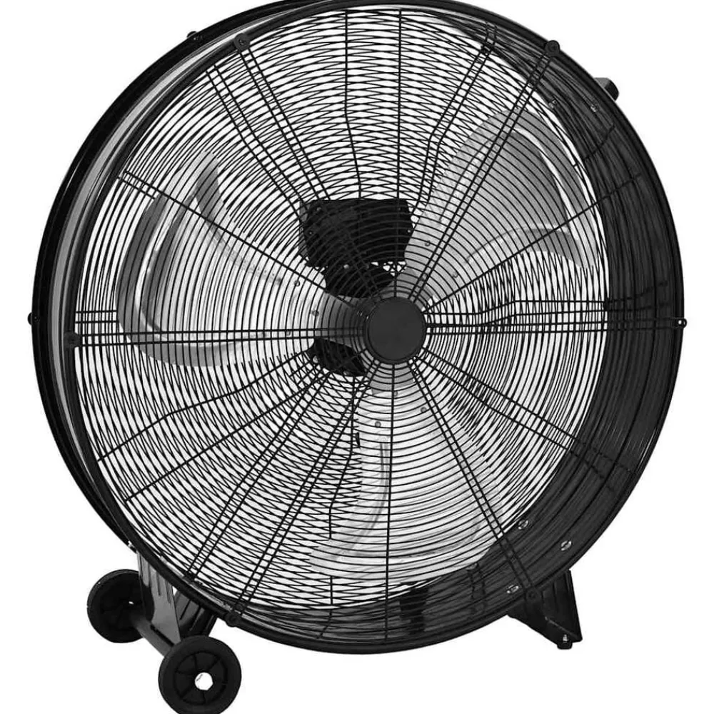 vidaXL Electrodomésticos-Ventilador de tambor industrial negro 77 cm 187,7 W