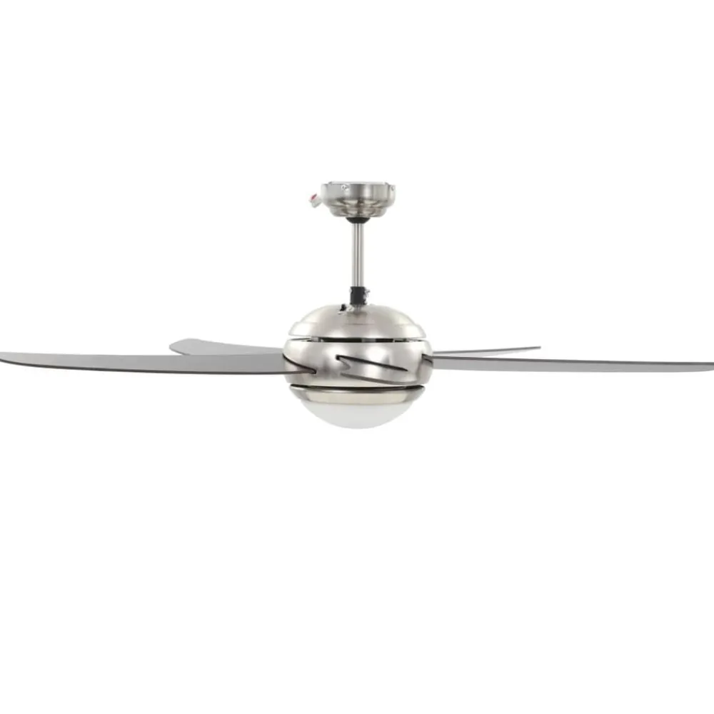 vidaXL Electrodomésticos-Ventilador de techo adornado con lámpara 128 cm marrón