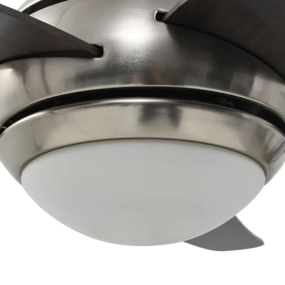 vidaXL Electrodomésticos-Ventilador de techo adornado con lámpara 128 cm marrón