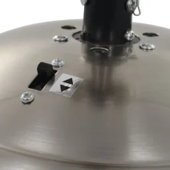 vidaXL Electrodomésticos-Ventilador de techo adornado con lámpara 128 cm marrón