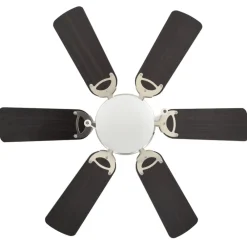 vidaXL Electrodomésticos-Ventilador de techo adornado con lámpara 82 cm marrón oscuro