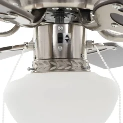 vidaXL Electrodomésticos-Ventilador de techo adornado con lámpara 82 cm marrón oscuro