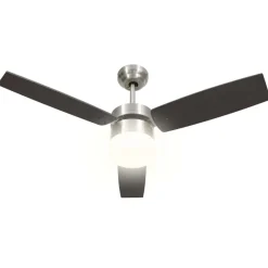 vidaXL Ventilador de techo con luz con mando marrón oscuro 108 cm Marr&oacute;n oscuro Online