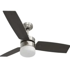 vidaXL Ventilador de techo con luz con mando marrón oscuro 108 cm Marr&oacute;n oscuro Online